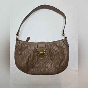 Liz & Co. Brown Hexagon Pattern Shoulder Bag